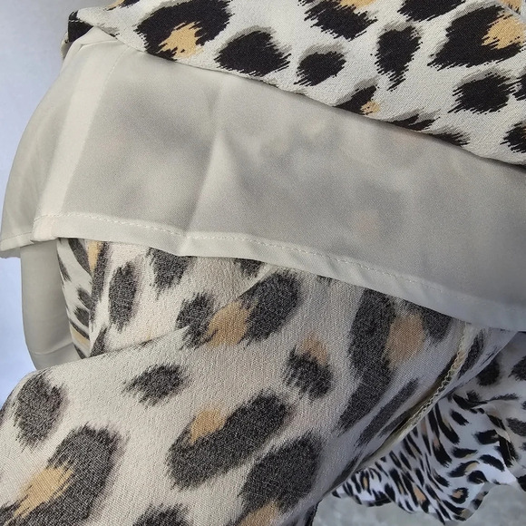 LOFT Black and White Animal Print Dress - Picture 12 of 13